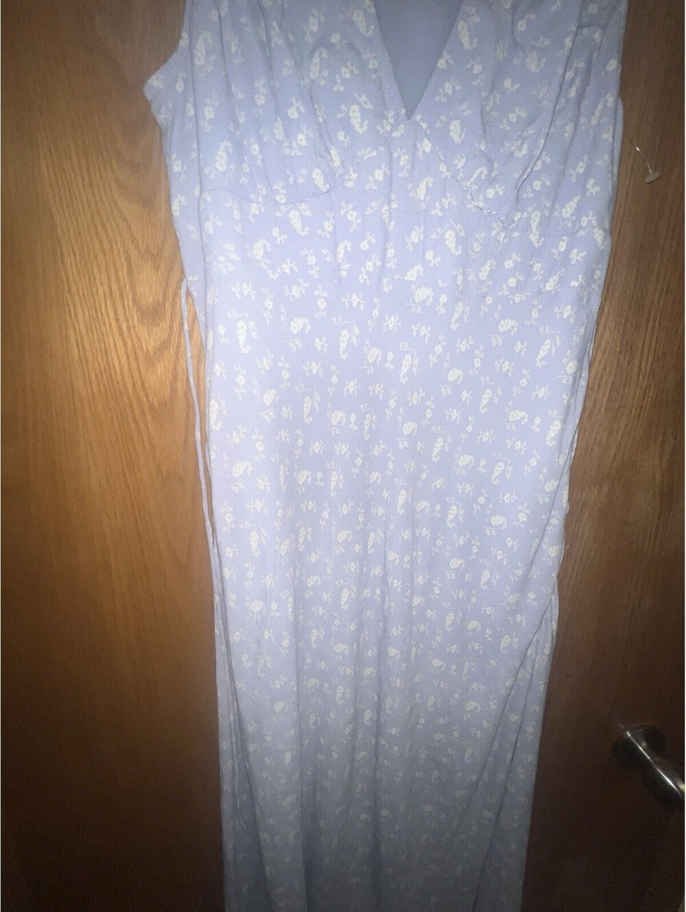 Treasure & Bond Maxi Dress S Purple/Ivory Little Paris Floral V Neck Boho